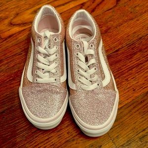 Vans old school glitter pink glitter size 1.5
